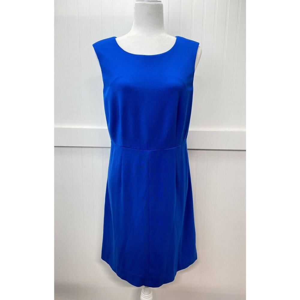Blue Sheath Dress Diane Von Furstenberg Carrie Womens 12 Stretch Sleeveless